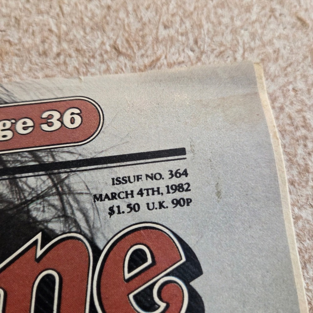 Rolling Stone Magazine Issue 364 March 1982 Peter Wolf J Geils Band Vintage - Picture 2 of 2